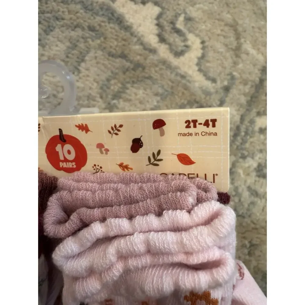 Capelli NY Girls Non Slip Socks 20 Pairs 2t-4T NIB NWT
